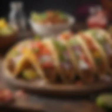 Gourmet Tacos Experience A vibrant plate of gourmet tacos showcasing fresh ingredients