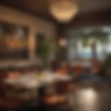 Chic Dining Ambiance in Miami A chic dining setting reflecting the local culture and ambiance of Miami.