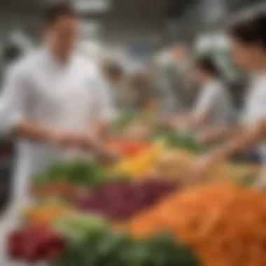 Fresh Ingredients from Miami's Market A bustling market showcasing fresh ingredients and local produce in Miami.