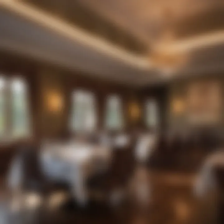 Elegant interior of a fine dining establishment