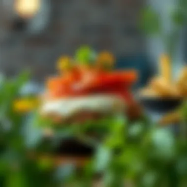 An artistic presentation of a plant-based dish reflecting modern dining trends.