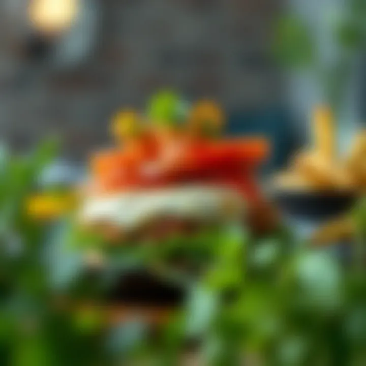 An artistic presentation of a plant-based dish reflecting modern dining trends.