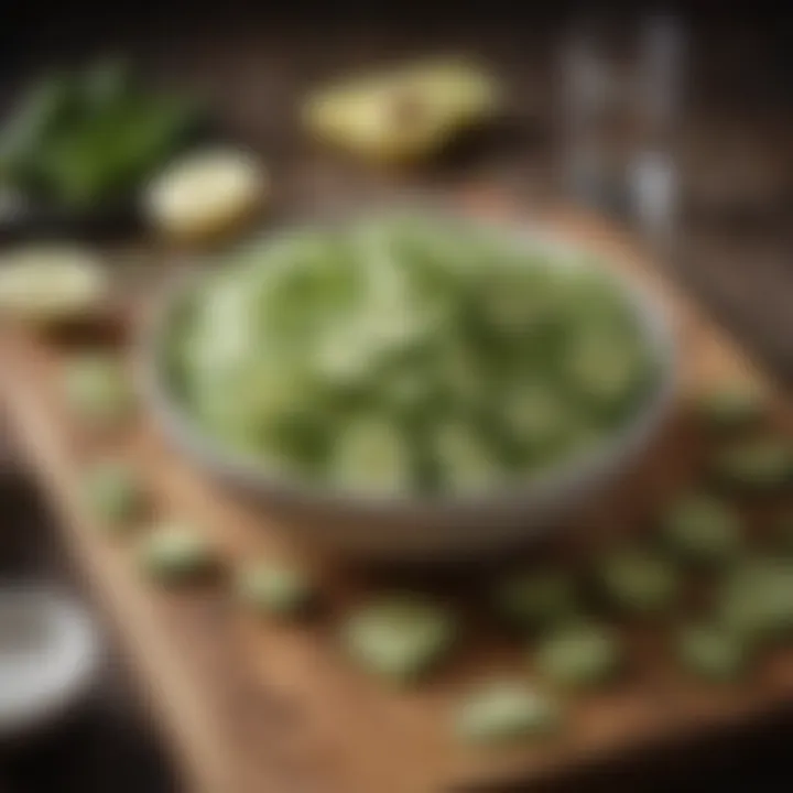 A beautiful arrangement of regional cucumber dishes on a wooden table