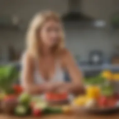 Embracing Healthy Living A serene setting encouraging healthy eating habits and lifestyle.