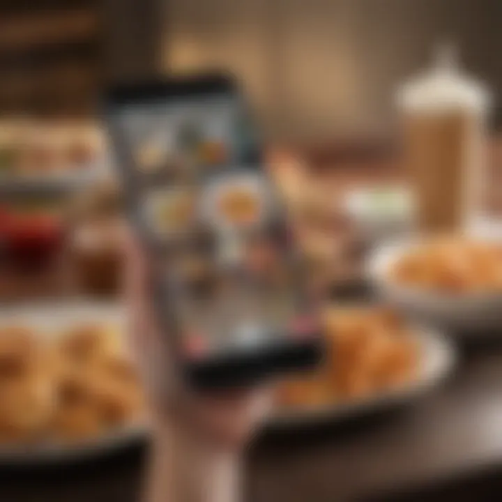 A smartphone displaying a food delivery app with various meal options.