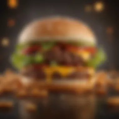 Ingredients of the Dairy Queen Spicy Burger Close-up of the Dairy Queen Spicy Burger showcasing its vibrant ingredients