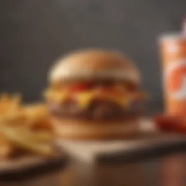 Nutritional Insights of the Dairy Queen Spicy Burger Nutritional breakdown displayed next to the Dairy Queen Spicy Burger
