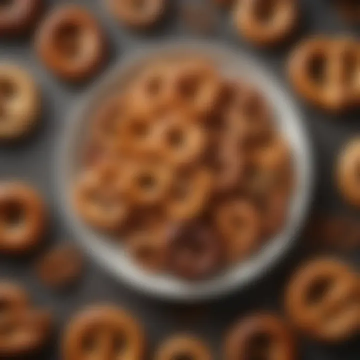 A platter of assorted pretzel-based sweet treats