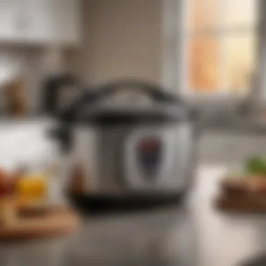 Serene Kitchen with Slow Cooker A serene kitchen setting featuring a slow cooker.
