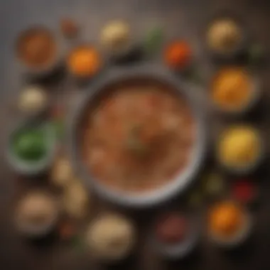 Traditional Snack Ingredients Ingredients laid out for making traditional Indian snacks
