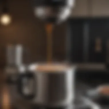 Brewing Mechanism of Electric Percolators Close-up of an electric percolator brewing coffee