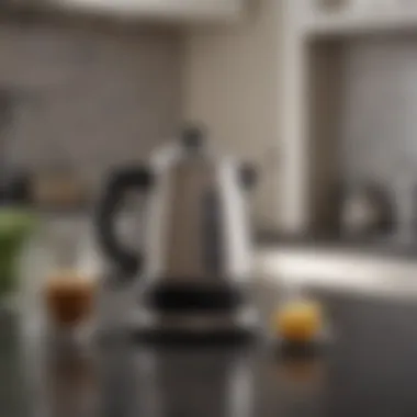 Aesthetic Appeal of Electric Percolators Electric percolator coffee pot in an elegant kitchen setting