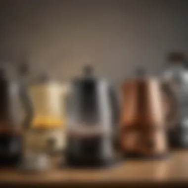 Different models of electric percolator coffee pots