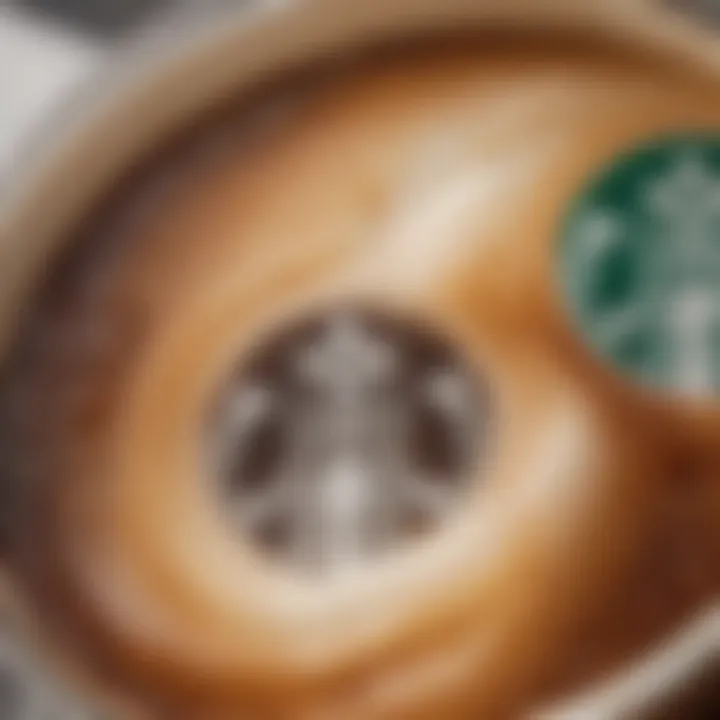 A close-up view of a creamy Starbucks cold brew foam topping.