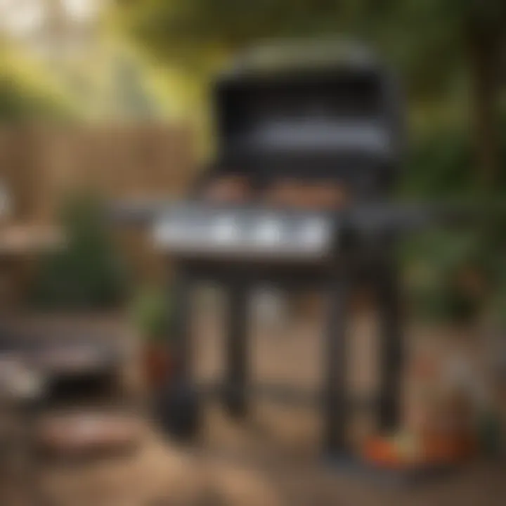 A maintenance toolkit beside a grill, emphasizing care and longevity
