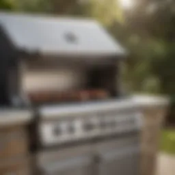 A beautifully designed five burner grill with a side burner