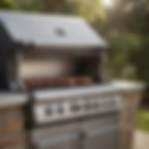 A beautifully designed five burner grill with a side burner