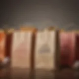 Elegant gift bags showcasing exquisite party favors