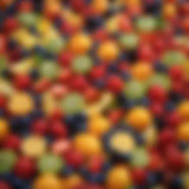 Delicious Sugar-Free Fruits Colorful display of assorted fruits with low sugar content