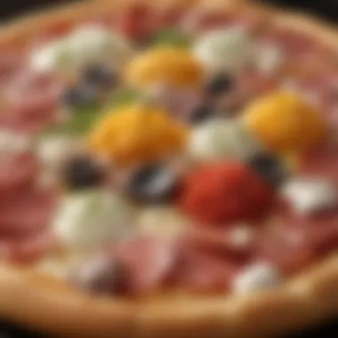 Gourmet Toppings for French Roll Pizza An array of gourmet toppings ready to be added to French roll pizza