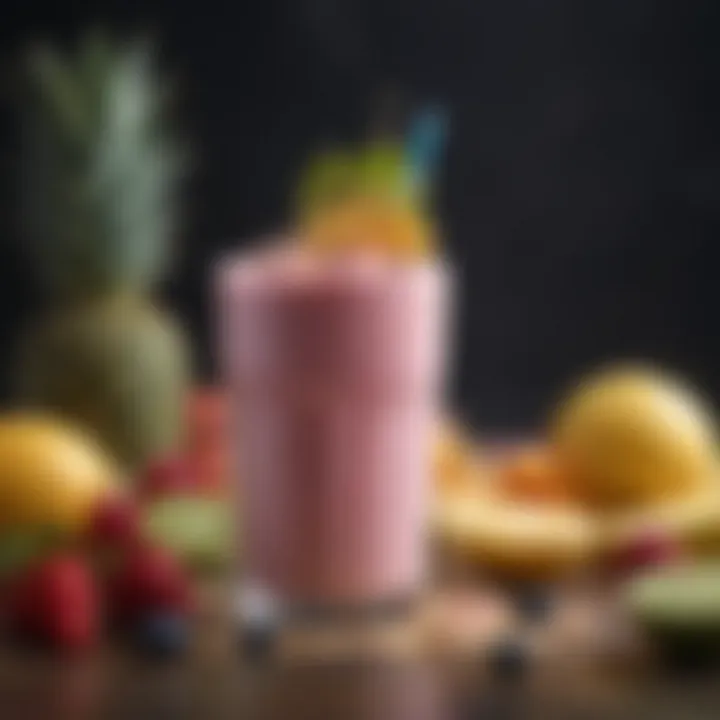 A delicate fruit smoothie, bursting with flavor and vitamins