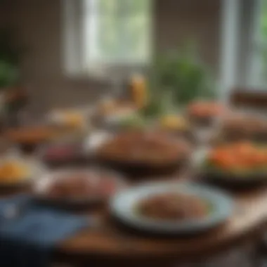 An Inviting Paleo Meal Setting An inviting table set for a paleo meal, highlighting the social aspect of eating.