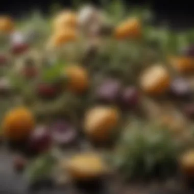 Aromatic Herb Blend A close-up view of a flavorful herb blend, emphasizing its aromatic qualities