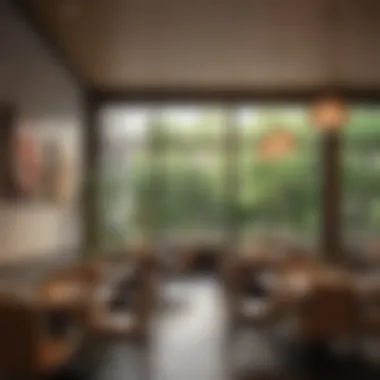 An Inviting Space for Health-Conscious Dining Elegant restaurant setting emphasizing a healthy dining experience.