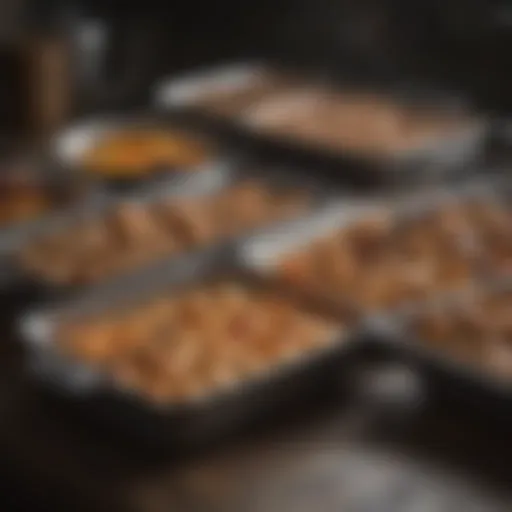 Diverse collection of roasting pans showcasing various materials