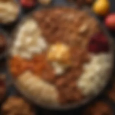 A beautifully arranged platter of hot nuts paired with artisanal cheeses and fruits.