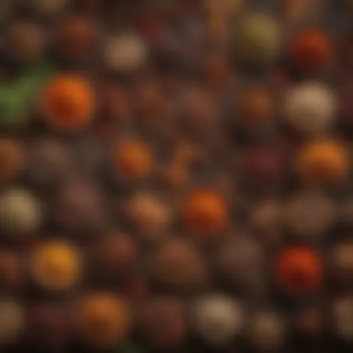 An assortment of spices representing global cuisines