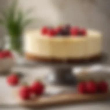 Delicious cheesecake displayed beautifully in an 8-inch springform pan