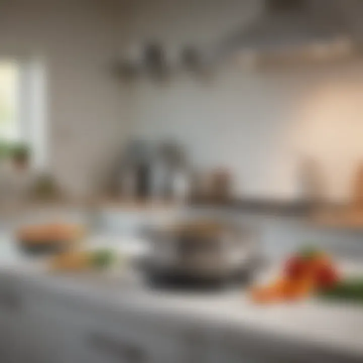 Clean and organized kitchen with an 8-inch springform pan ready for use