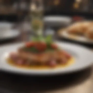 A chef's table presentation highlighting signature Italian dishes