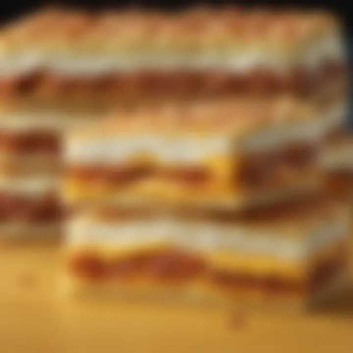 A close-up of the Jimmy Dean egg bake, highlighting its appealing layers and textures.