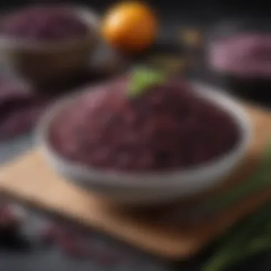 Nutritional Benefits of Kares Purple Rice Nutritional chart highlighting the benefits of Kares purple rice.