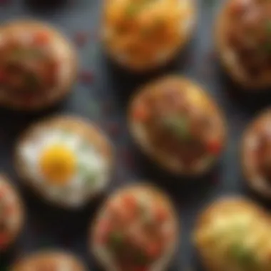 Low-Carb Topping Variety A vibrant spread of low-carb toppings for keto baked potatoes.