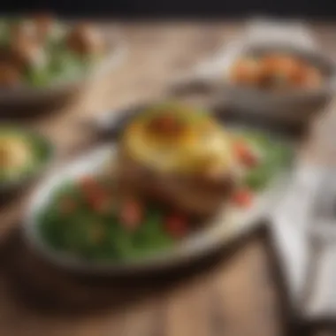 Elegant Keto Meal Presentation An elegantly plated keto baked potato alongside a fresh salad.