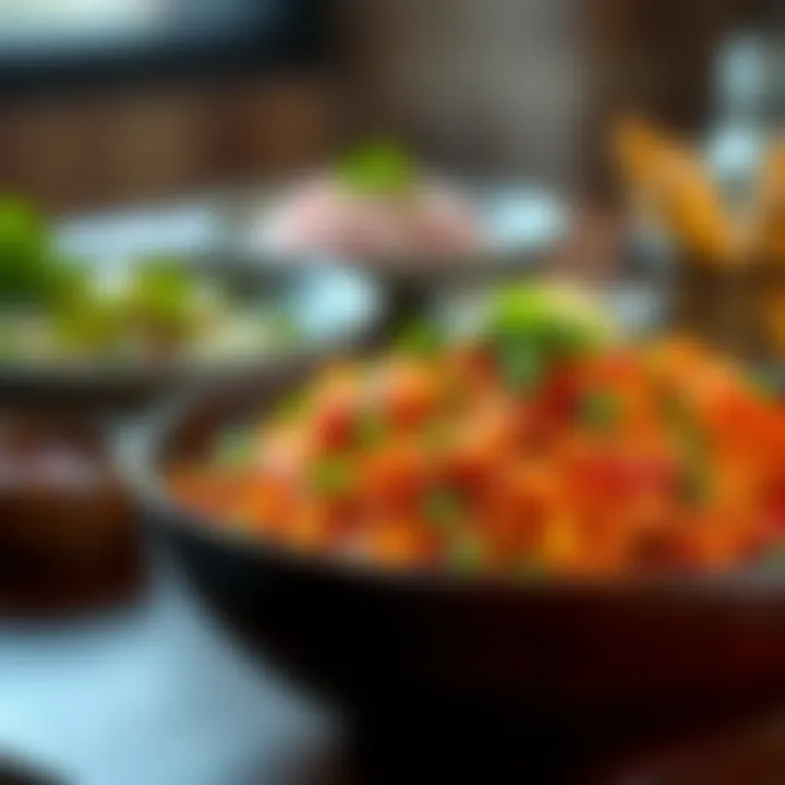 A vibrant bowl of kimchi fried rice garnished with green onions and sesame seeds