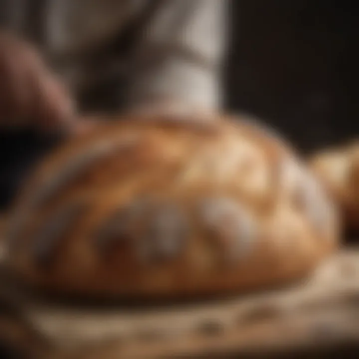 Artisan bread showcasing sourdough texture