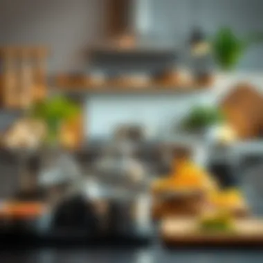 Innovative Uses of Kitchen Pot Sets An assortment of innovative pot set applications displayed in a stylish kitchen environment.