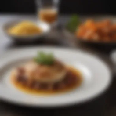 Artistry in Local Ingredients An elegant dish presenting local ingredients with artistic flair