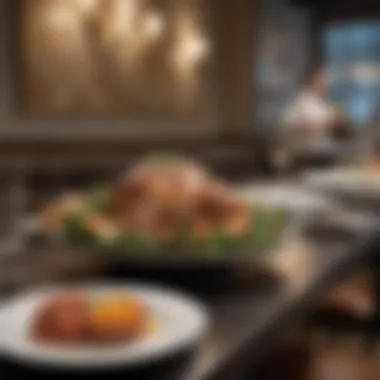 Sophistication in LA Dining An upscale restaurant interior that embodies LA's dining sophistication