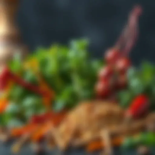 An assortment of colorful low sodium herbs arranged aesthetically.