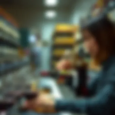 Making Informed Choices in Wine Selection A health-conscious consumer selecting wine