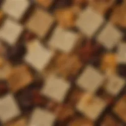 A beautiful arrangement of matzo crunch showcasing its texture and ingredients