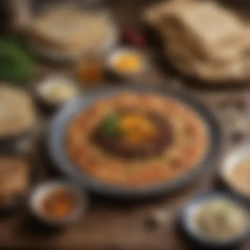 An array of traditional Passover dishes featuring matzo meal