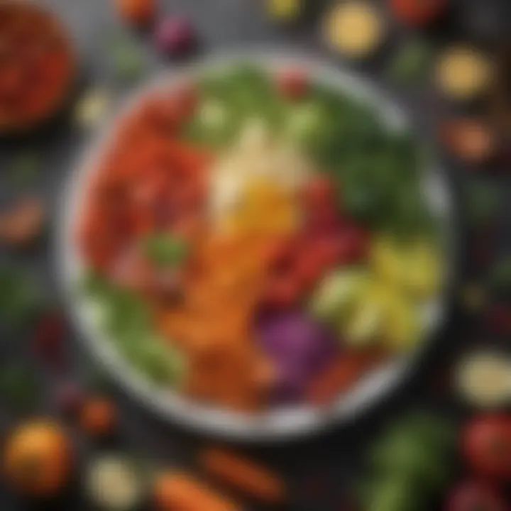 A vibrant plate of colorful vegetable medley showcasing the richness of plant-based ingredients.