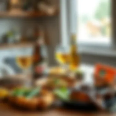 Culinary Pairings with Miller Low Carb Beer A beautifully arranged table with food pairings for Miller Low Carb Beer