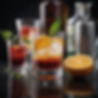 A close-up view of exotic ingredients used in modern mixology, highlighting their distinct features.